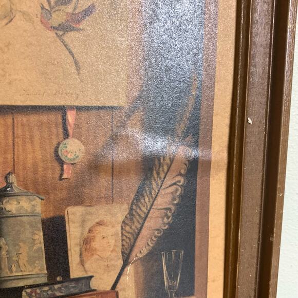 Henry Sandler Lithographic print home decor still life wood frame wall decor - Picture 3 of 10